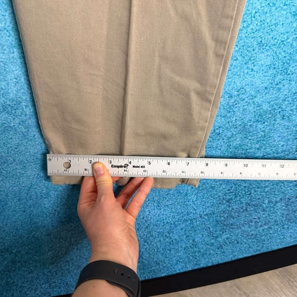 Vintage 90s Y2K GAP Relaxed Fit Mens Chinos Tan Pleated Cuffed Pants 34X34.5 - Picture 7 of 15